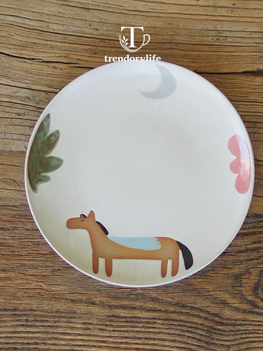 Midsummer Pegasus Rustic Clay Plate