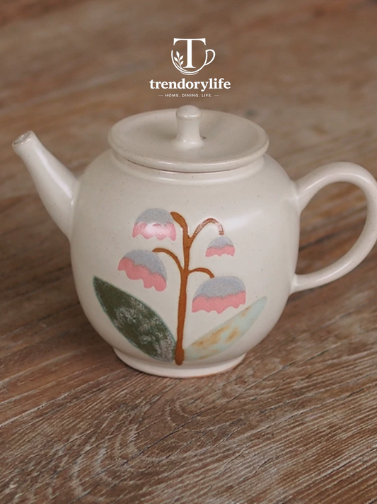 Botanical Harmony Hand-painted Tea Pot Set
