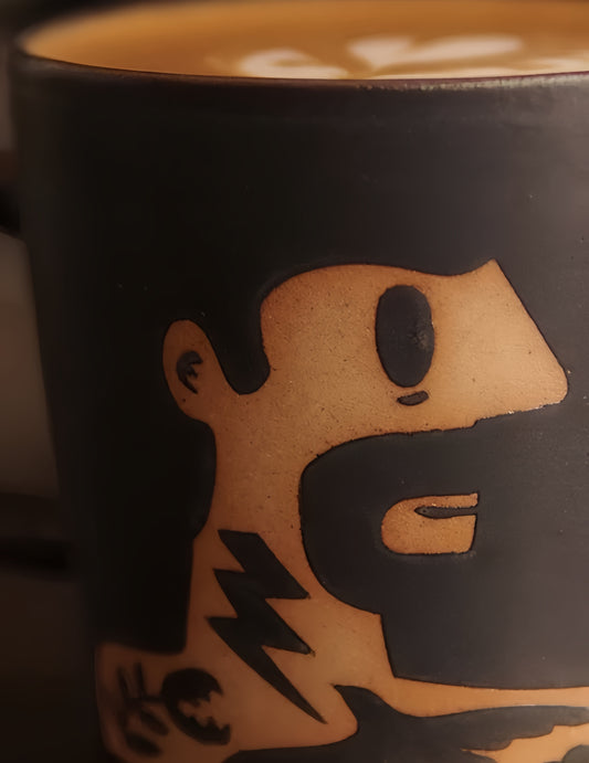 Retro Tattoo Style Ceramic Travel Mug