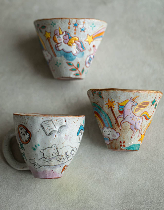 Rainbow Unicorn Cartoon Ceramic Coffee Cup